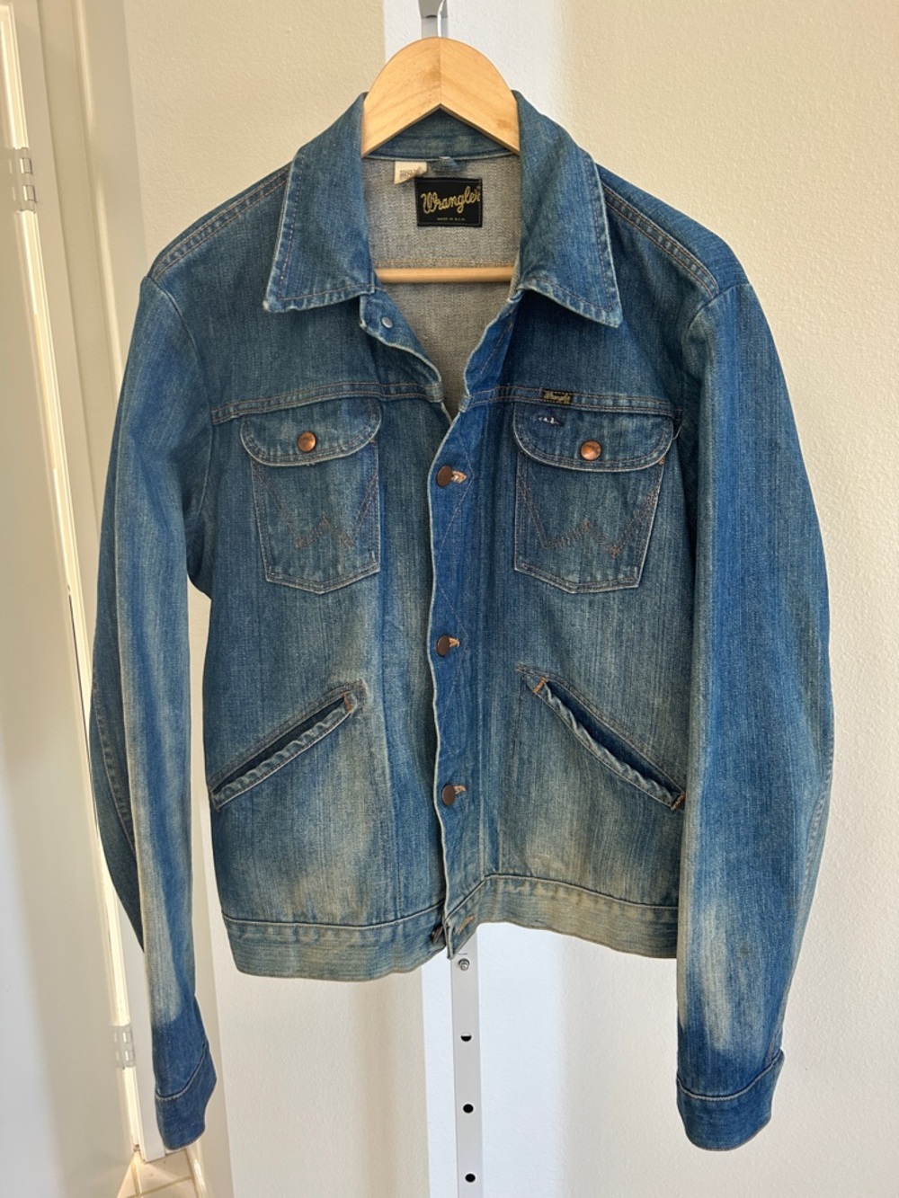 Vintage 1970’s Wrangler Blue Denim Trucker Jacket - Picture 3 of 8